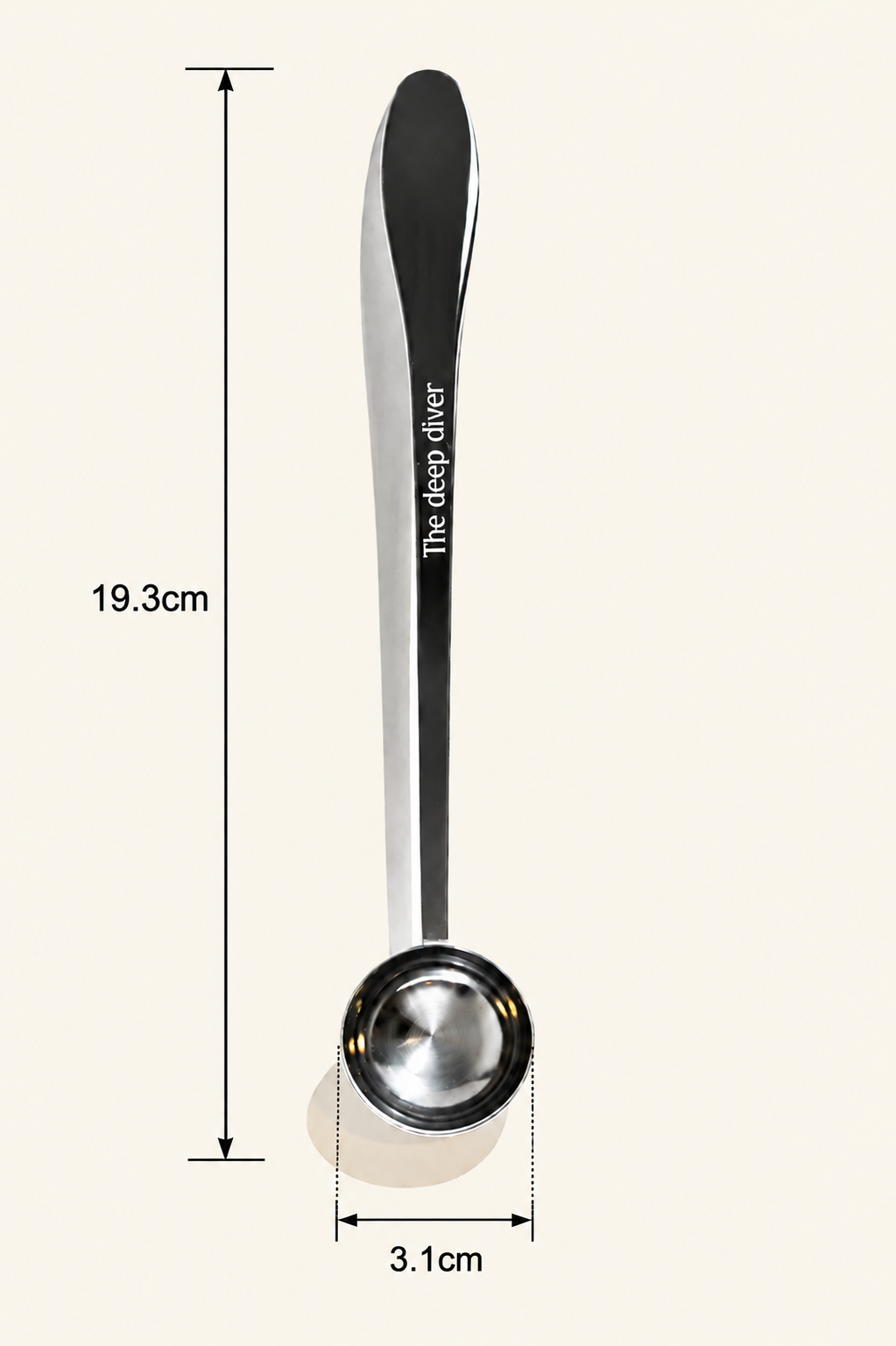 The deep diver 19.3 cm long stainless steel handle for electrolytes & creatine 5ml.