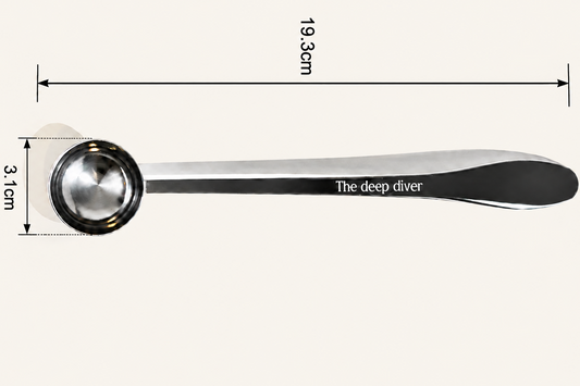 The Deep Diver — 19,3 cm langer Edelstahl-Dosierlöffel für Elektrolyte & Kreatin, 5 ml